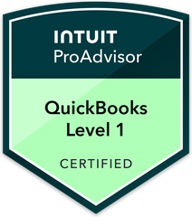 QuickBooks Level 1 certification badge